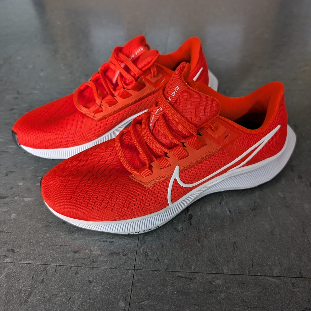 Nike Air Zoom Pegasus 38 Turbo Red Orange Athletic Running Shoes